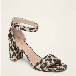 NWT - Leopard Block Heel Shoes Size 6